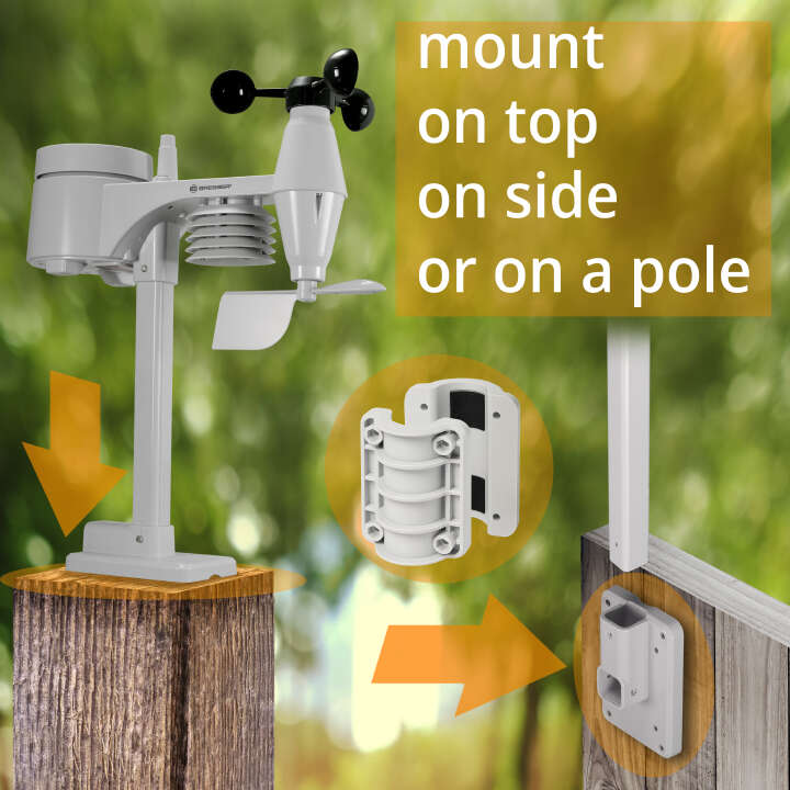 BRESSER WLAN-Farbwetterstation mit 5-in-1-Profi-Sensor